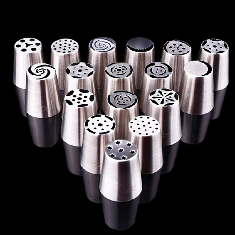 17PCS DIY Cupcake Decorating Mouth Professional Cake Decorators Russian Pastry Nozzles Piping Tips For Kitchen Baking
17PCS DIY Cupcake Decorating Mouth Professional Cake Decorators Russian Pastry Nozzles Piping Tips For Kitchen Baking
