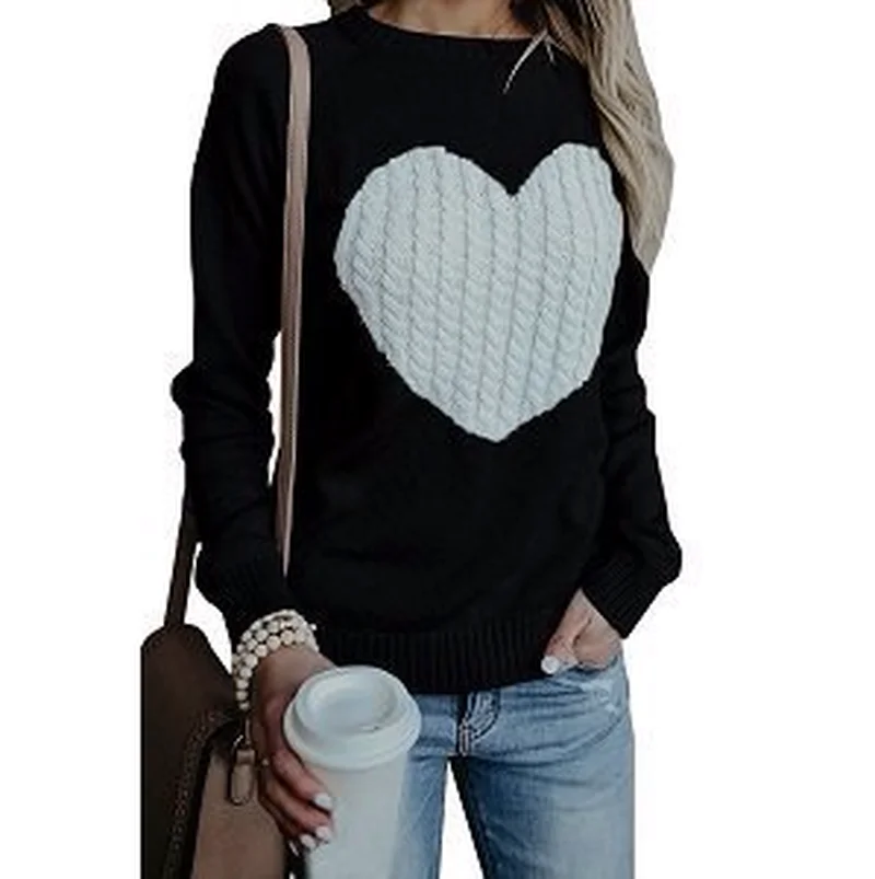 Women Autumn Love Twisted Sweaters Casual O Neck Long Sleeve Loose Pullovers Female Knitted All-match Leisure Sweater
Women Autumn Love Twisted Sweaters Casual O Neck Long Sleeve Loose Pullovers Female Knitted All-match Leisure Sweater