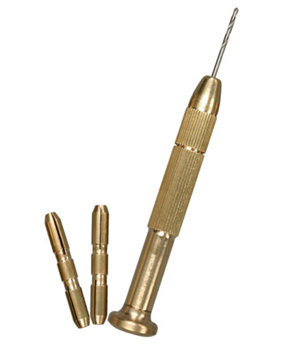 Pure copper hand hand twist drill fixture 0.5-3mm wood jewelry watch repair model process drilling, configuration three chuck
Pure copper hand hand twist drill fixture 0.5-3mm wood jewelry watch repair model process drilling, configuration three chuck