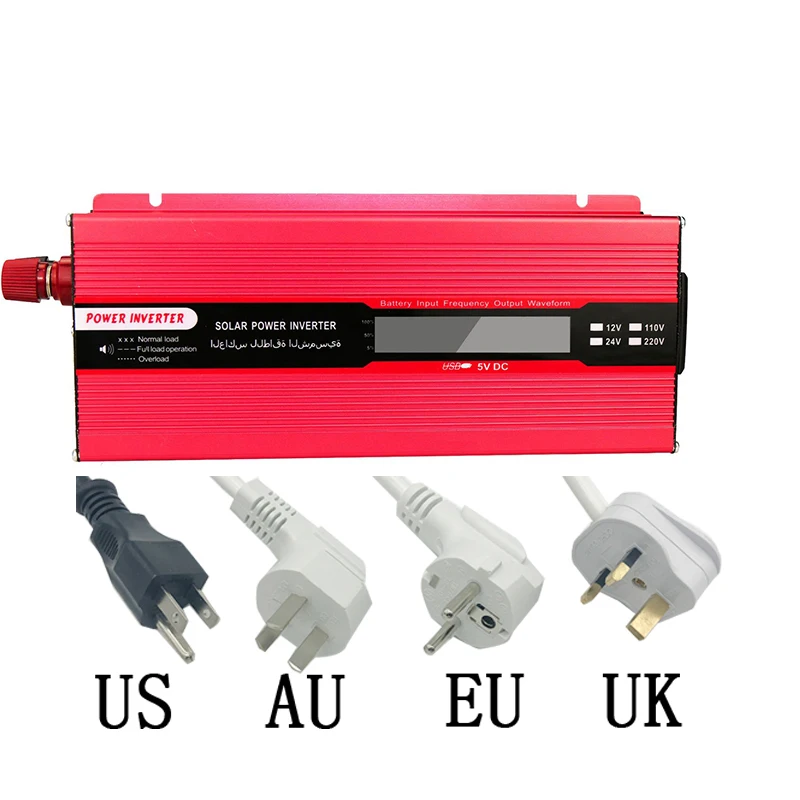 DC12V 24 V 110 220 50 Гц 60 2000 W USB Инвертор солнечные фотогальванические конвертер