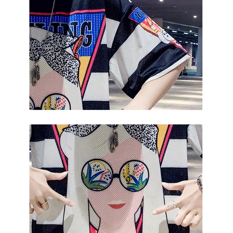 European station loose casual brand printing short-sleeved cartoon fashion slim Round Neck Fashion Large Size Style t-shirt
European station loose casual brand printing short-sleeved cartoon fashion slim Round Neck Fashion Large Size Style t-shirt