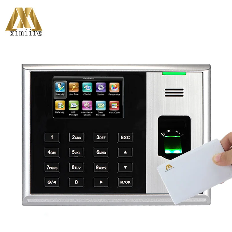 

Fingerprint Time And Attendance System 3 Inch Color Screen TCP/IP USB With 13.56KHZ IC Reader ZK Hot Device S30 Time Attendance