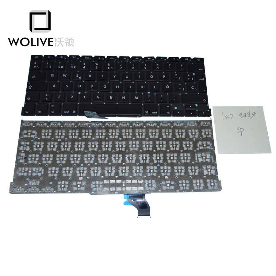 

Wolive Genuine Brand new Keyboard language version SP Spain For Macbook Pro Retina 13" A1502 Replacement ME864 ME865 ME866