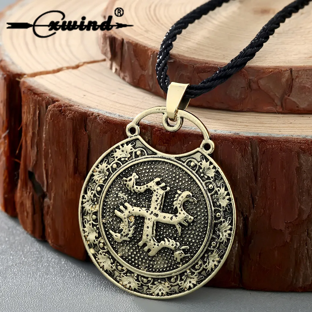 Cxwind Amulet Slavic Animal Kolovrat with Horse Bird Pendant Ancient Slavic Symbol Talisman Pendant Necklace Men Charm Jewelry
Cxwind Amulet Slavic Animal Kolovrat with Horse Bird Pendant Ancient Slavic Symbol Talisman Pendant Necklace Men Charm Jewelry