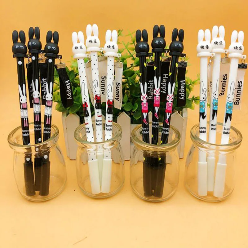 4 Pcs Kawaii Rabbits Gel Pen Cartoon Animals Ribbon Neutral Pens for School Writing Kids Girl Gift Stationery Chancery Escolar
4 Pcs Kawaii Rabbits Gel Pen Cartoon Animals Ribbon Neutral Pens for School Writing Kids Girl Gift Stationery Chancery Escolar