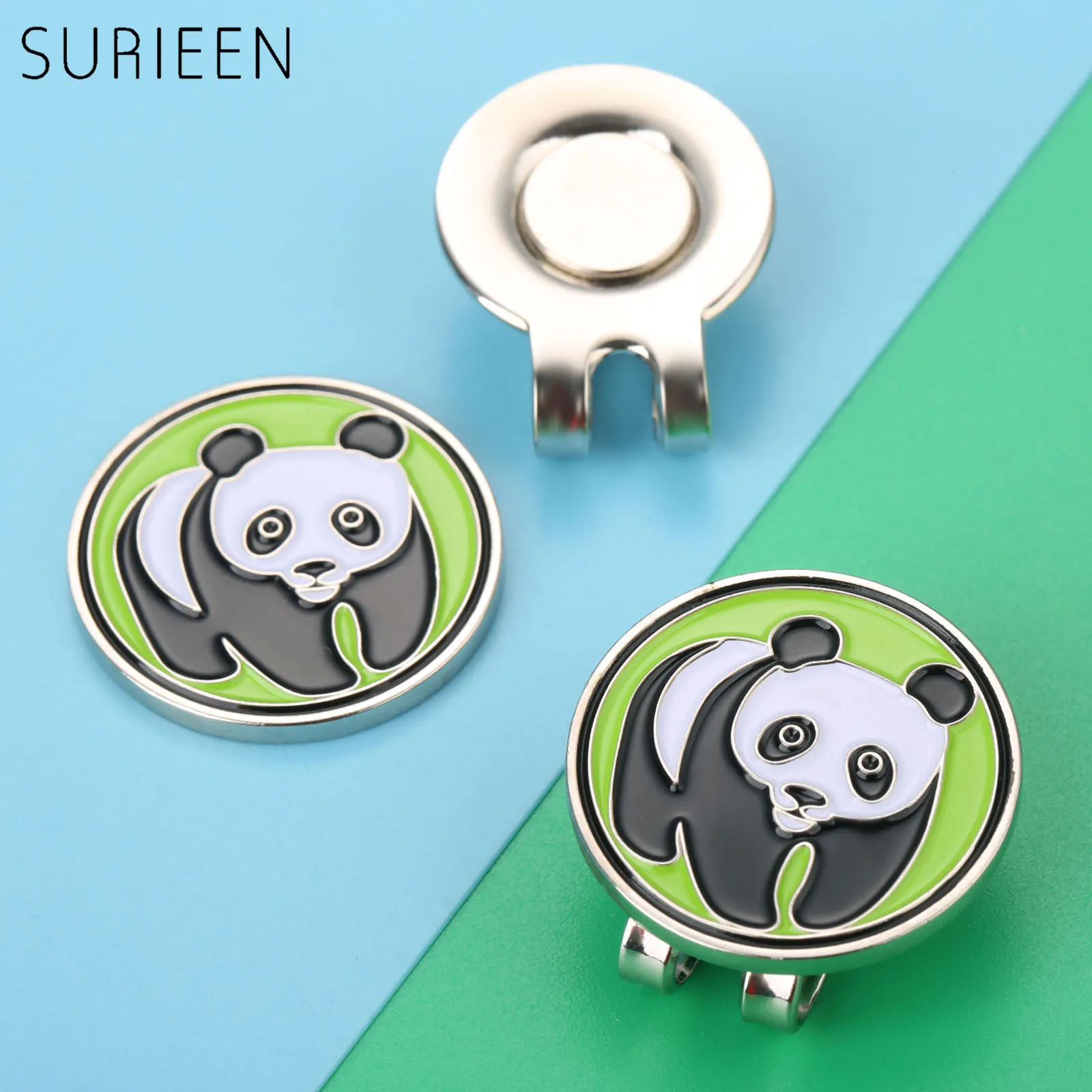 SURIEEN 1pc Panda Design Metal Golf Ball Mark with Magnetic Hat Clips Golf Accessories Funny Cap Visors Decoration for Golfers
SURIEEN 1pc Panda Design Metal Golf Ball Mark with Magnetic Hat Clips Golf Accessories Funny Cap Visors Decoration for Golfers