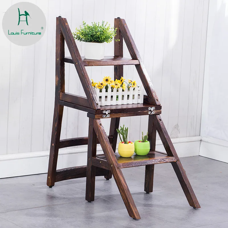 Louis Fashion Stools Ottomans Multi-function Folding Household Solid Wood Ladder Chairs
Louis Fashion Stools Ottomans Multi-function Folding Household Solid Wood Ladder Chairs