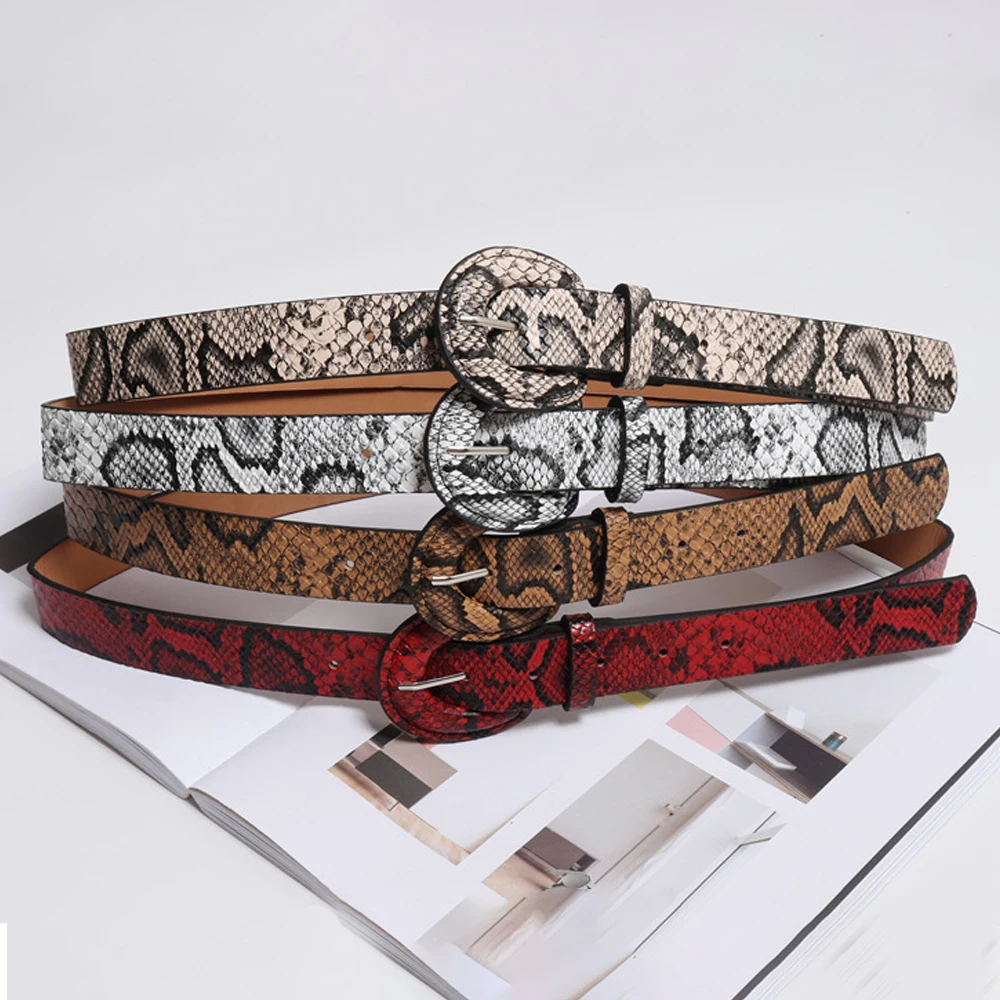 Fashion 2.7cm Wide Snake Skin Belts For Women Female PU Leather Round Pin Buckle Serpentine Jeans Dress Belts
Fashion 2.7cm Wide Snake Skin Belts For Women Female PU Leather Round Pin Buckle Serpentine Jeans Dress Belts