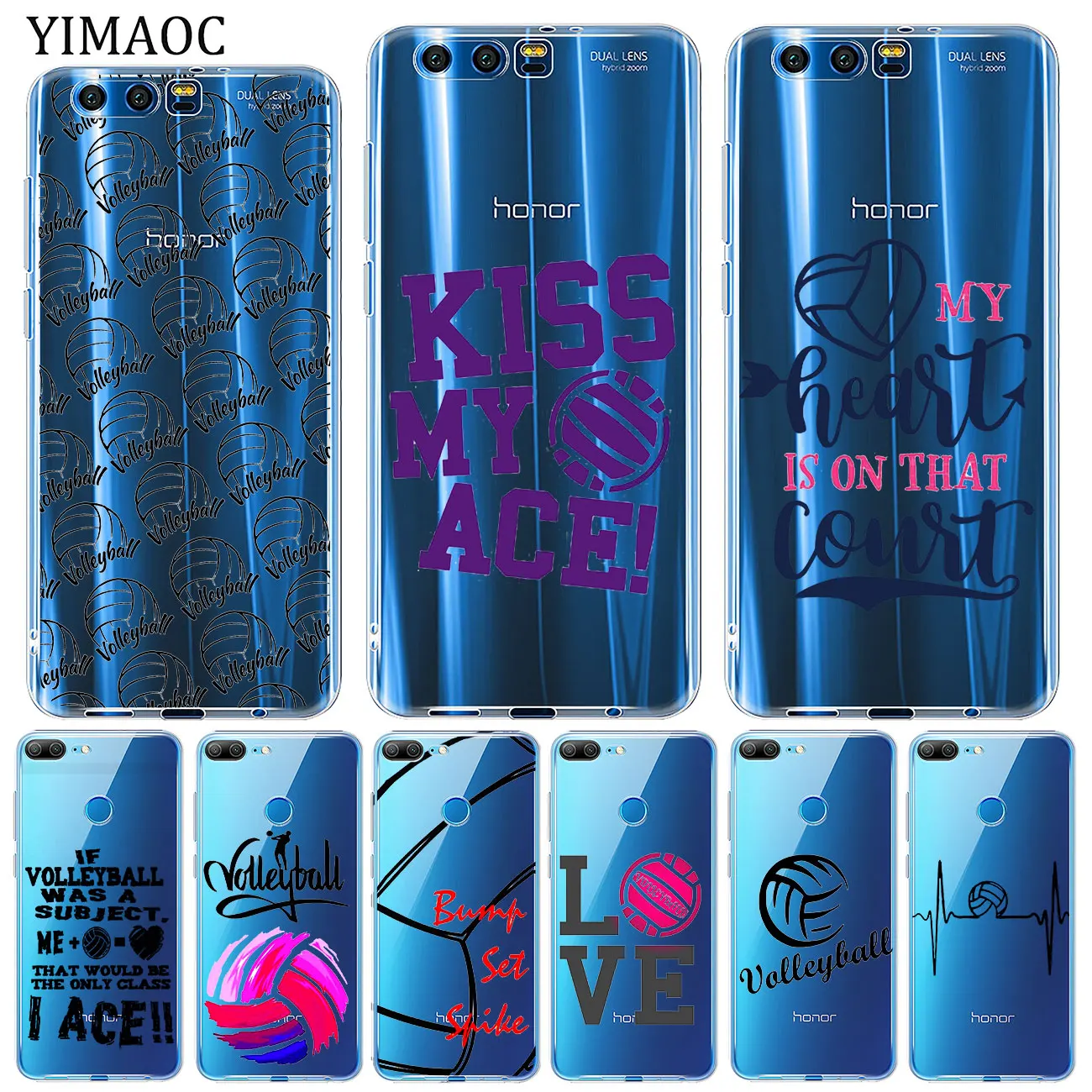 YIMAOC волейбольный спортивный Мягкий силиконовый чехол для Huawei Y9 Y7 Y6 Prime 2018 Honor 20 10 9