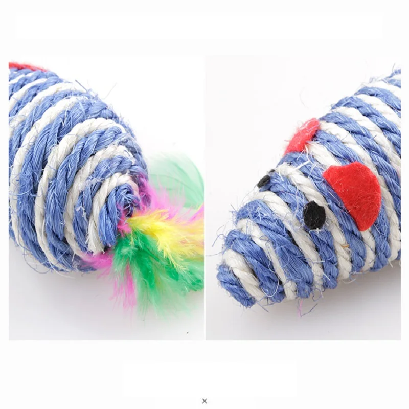 Игрушка кошка котенок сизаль куклы мышки игрушка играть Когтеточка забавные
