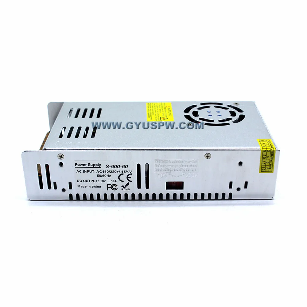 Импульсный источник питания DC60V 10A 600W трансформаторы 110V 220V AC к DC SMPS для