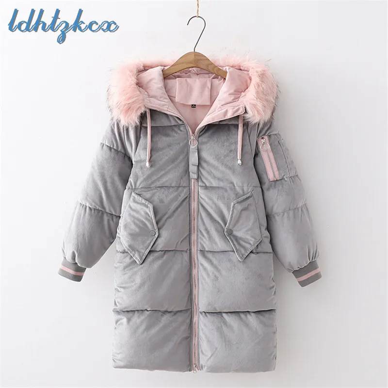 Winter Coat Women Black Pink and Gray Plus Size Long Sleeve Fur Hooded Parka 2018 New Korean Office Loose Thick Clothing LD644
Winter Coat Women Black Pink and Gray Plus Size Long Sleeve Fur Hooded Parka 2018 New Korean Office Loose Thick Clothing LD644