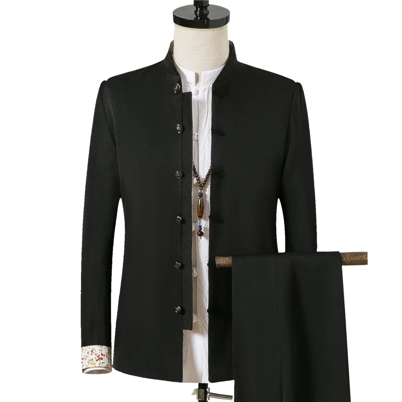 summer new Embroidered suit Men sets Slim Design male Blazer Jackets and Pants Classic Chinese Retro Style Stand Collar man suit
summer new Embroidered suit Men sets Slim Design male Blazer Jackets and Pants Classic Chinese Retro Style Stand Collar man suit