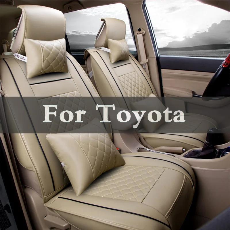 Кожа Авто сиденья автомобиля стиль интерьера Аксессуары для Toyota Camry века Fielder Corolla