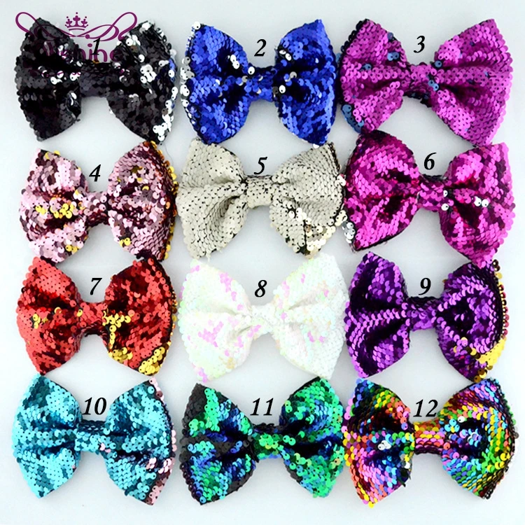 Nishine 10pcs/lot 5" Kids Girls Two Toned Reversible Sparkle Sequin Bow Rainbow Bow Hair Bows For Diy Headwear Hair Accessories
Nishine 10pcs/lot 5" Kids Girls Two Toned Reversible Sparkle Sequin Bow Rainbow Bow Hair Bows For Diy Headwear Hair Accessories
