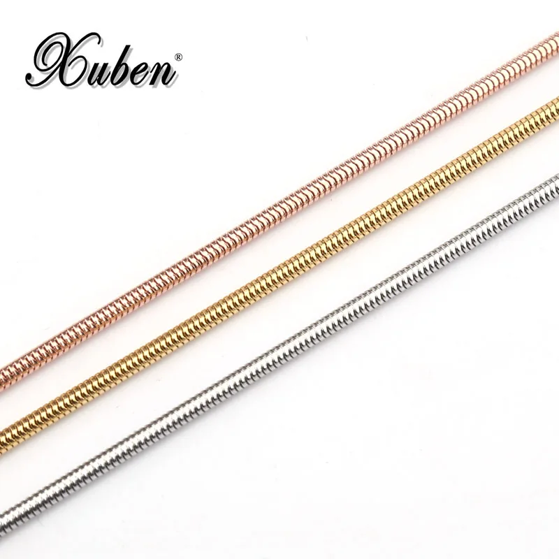Width 2.4 mm Stainless Steel round Necklace 3 Color Snake Chain Men Gift Jewelry 50 cm Length pendant extension
Width 2.4 mm Stainless Steel round Necklace 3 Color Snake Chain Men Gift Jewelry 50 cm Length pendant extension