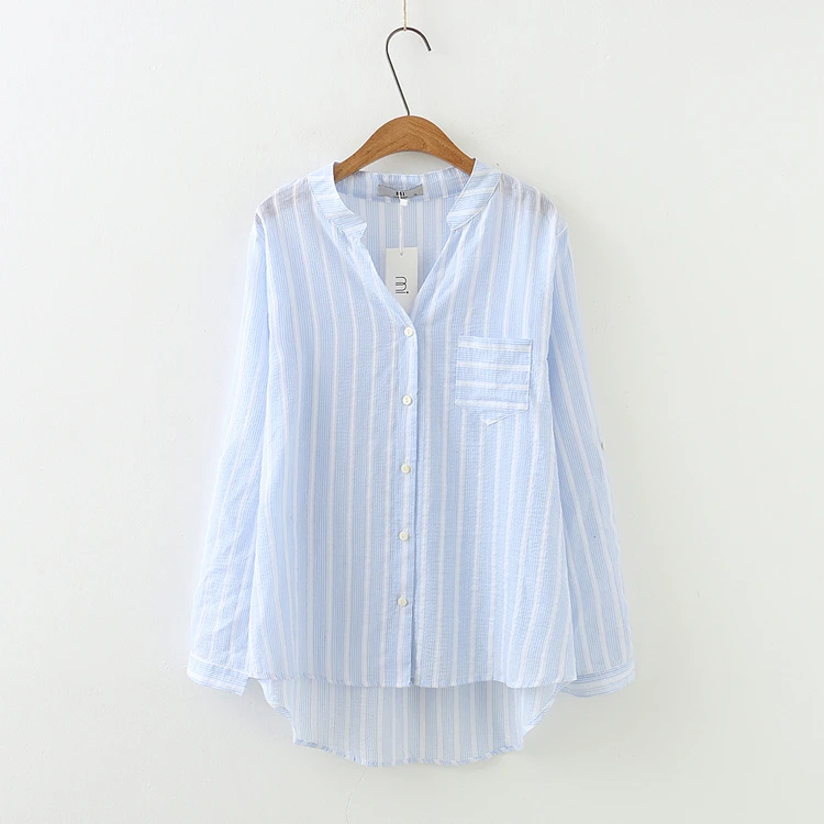 Plus Size Women Striped Blouses Fashion Casual Blue V-Neck Long Sleeve Buttons Blouse Woman Loose Tops Blusas Vestidos XL XXXXL
Plus Size Women Striped Blouses Fashion Casual Blue V-Neck Long Sleeve Buttons Blouse Woman Loose Tops Blusas Vestidos XL XXXXL