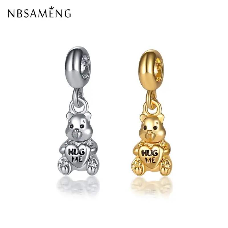 2018 Fashion Silver Plated Beads Charm Golden Lovely Bear Pendent Charm Hug Me Fit Original Bracelets Women Diy Jewelry
2018 Fashion Silver Plated Beads Charm Golden Lovely Bear Pendent Charm Hug Me Fit Original Bracelets Women Diy Jewelry