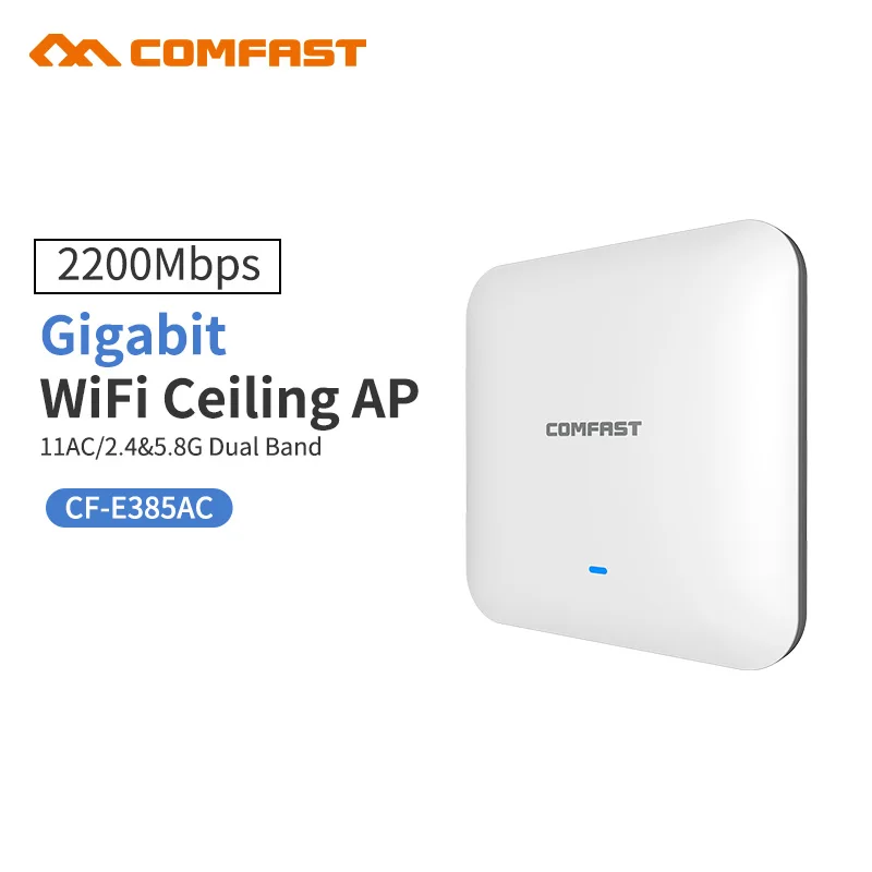 COMFAST CF-E385AC 2200M Gigabit Dual band Router WAVE2 Ceiling Wireless WiFi AP Access Point Repeater Open ddwrt Wi fi Access AP
COMFAST CF-E385AC 2200M Gigabit Dual band Router WAVE2 Ceiling Wireless WiFi AP Access Point Repeater Open ddwrt Wi fi Access AP