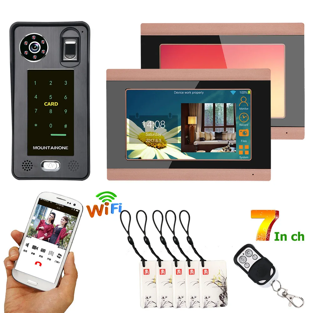 7-дюймовый проводной Wifi отпечаток пальца IC карта видео дверной звонок Домофон Система контроля допуска к двери, Поддержка приложения
7-дюймовый проводной Wifi отпечаток пальца IC карта видео дверной звонок Домофон Система контроля допуска к двери, Поддержка приложения