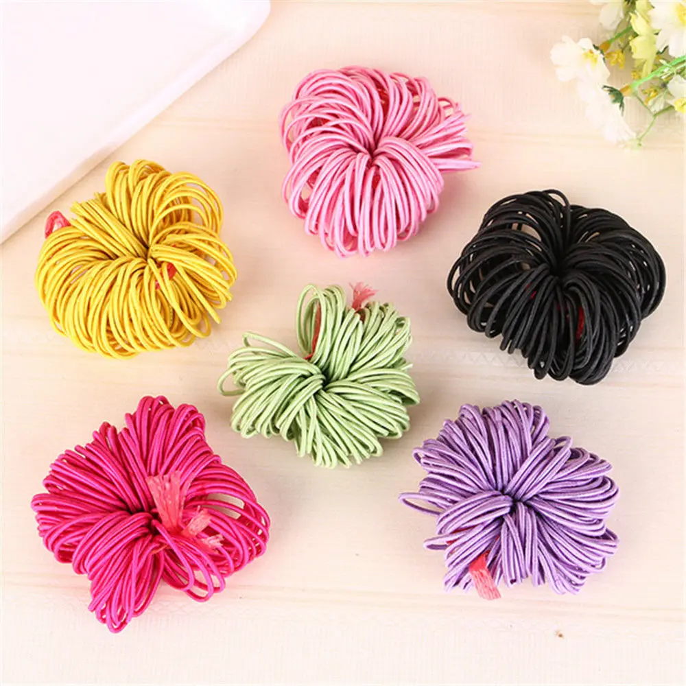 100pcs/lot Elastic bands Ponytail Holder Rubber Hair Elastic Accessories for Girls Women Multicolor Tie Gum 2017 Hot Sale
100pcs/lot Elastic bands Ponytail Holder Rubber Hair Elastic Accessories for Girls Women Multicolor Tie Gum 2017 Hot Sale