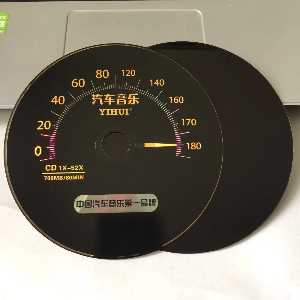 Оптом 10 дисков класс A 700 Мб 52x чистый черный Спидометр Печатный CD-R диск |