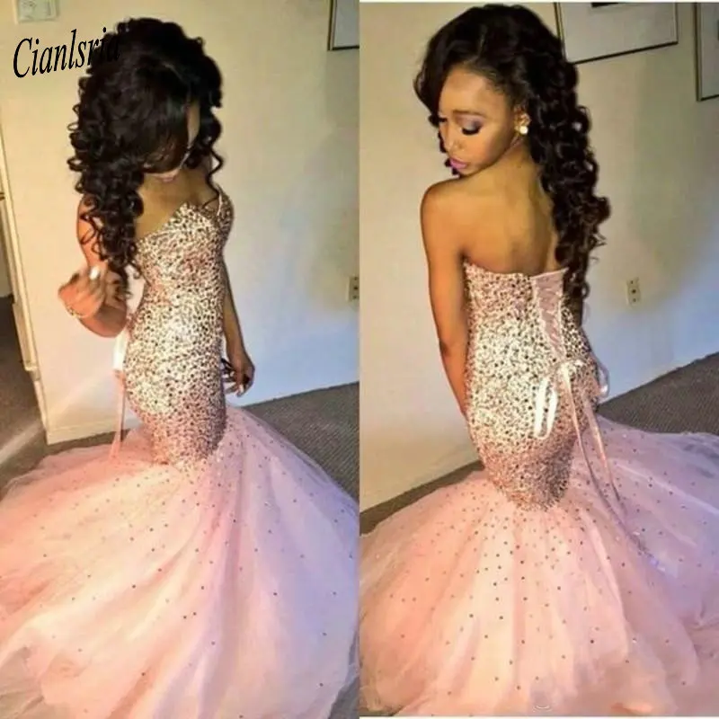 Sexy Luxurious Full Beading Crystal Long Mermaid Evening Dresses 2020 Sweetheart Off Shoulder Sleeveless Evening Party Dress
Sexy Luxurious Full Beading Crystal Long Mermaid Evening Dresses 2020 Sweetheart Off Shoulder Sleeveless Evening Party Dress