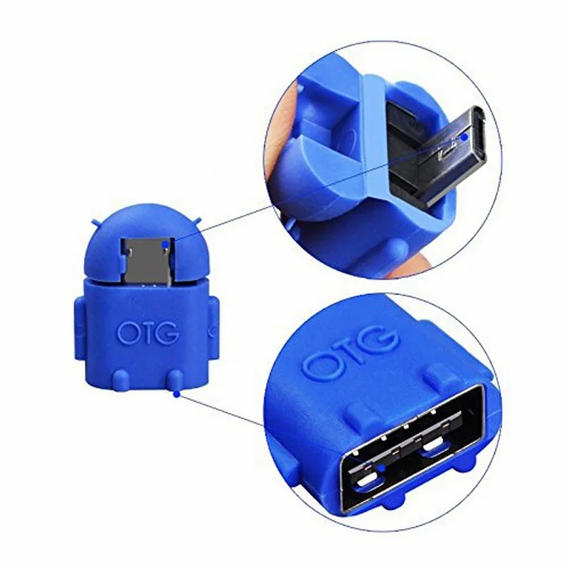 Nyfundas 100 шт. OTG адаптер мультфильм робот Micro USB к кабель для Android-смартфон Планшеты