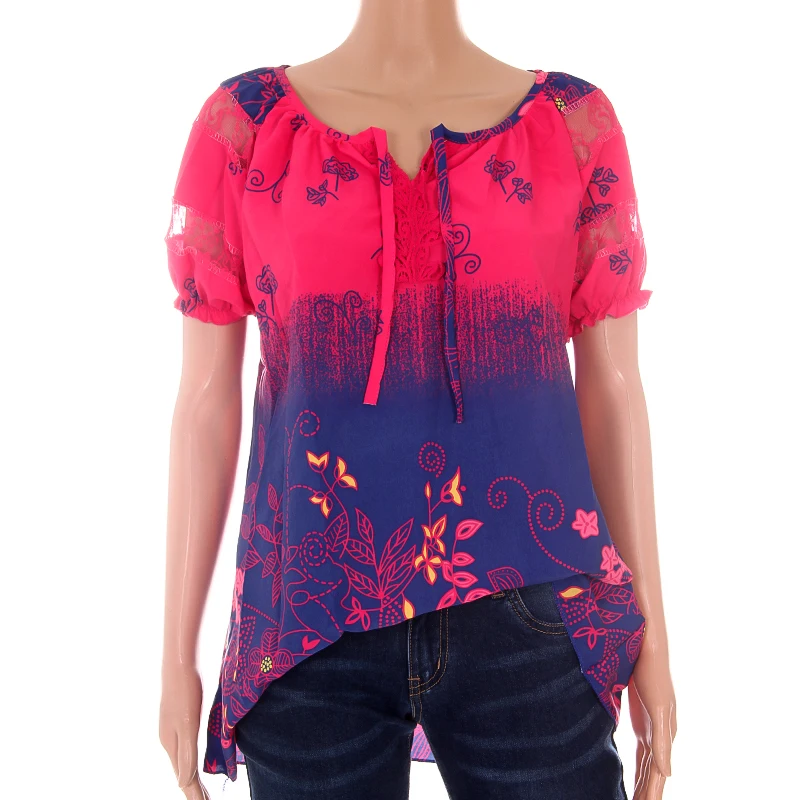 Fashion Print Floral Blouses Vintage 2021 New Woman Lace Up Casual Short Sleeve Ladies Shirts Tops Summer Blusa 5XL WS6922V
Fashion Print Floral Blouses Vintage 2021 New Woman Lace Up Casual Short Sleeve Ladies Shirts Tops Summer Blusa 5XL WS6922V