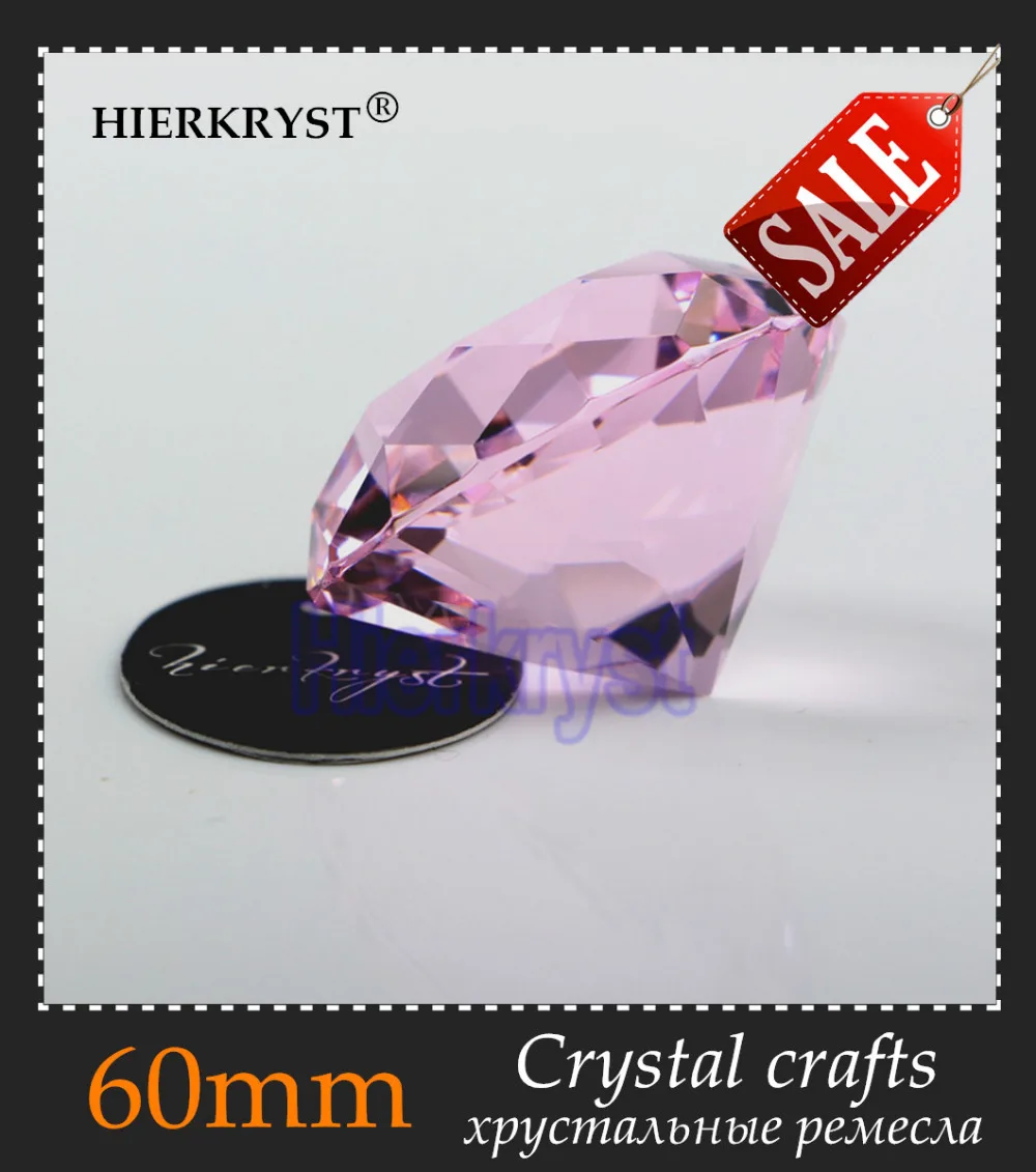 HIERKYST 1pc Pink Glass Crystal Diamond Paperweight Rainbows Cut Crafts Wedding Decoration Europe Style Ornaments 60mm #2006-4
HIERKYST 1pc Pink Glass Crystal Diamond Paperweight Rainbows Cut Crafts Wedding Decoration Europe Style Ornaments 60mm #2006-4