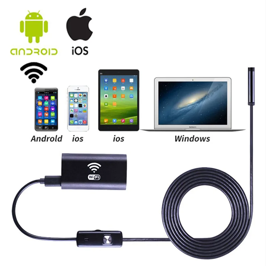 Wifi endoscope camera with Android & IOS Endoscopio 720p 6 LED 8mm Waterproof Inspection Borescope Tube Camera with 1-5M cable
Wifi endoscope camera with Android & IOS Endoscopio 720p 6 LED 8mm Waterproof Inspection Borescope Tube Camera with 1-5M cable
