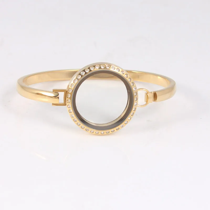Gold Crystal Stainless Steel Floating Locket Bangles Round Screw Plain Floating Living Locket Bracelets Bangles 6pcs
Gold Crystal Stainless Steel Floating Locket Bangles Round Screw Plain Floating Living Locket Bracelets Bangles 6pcs