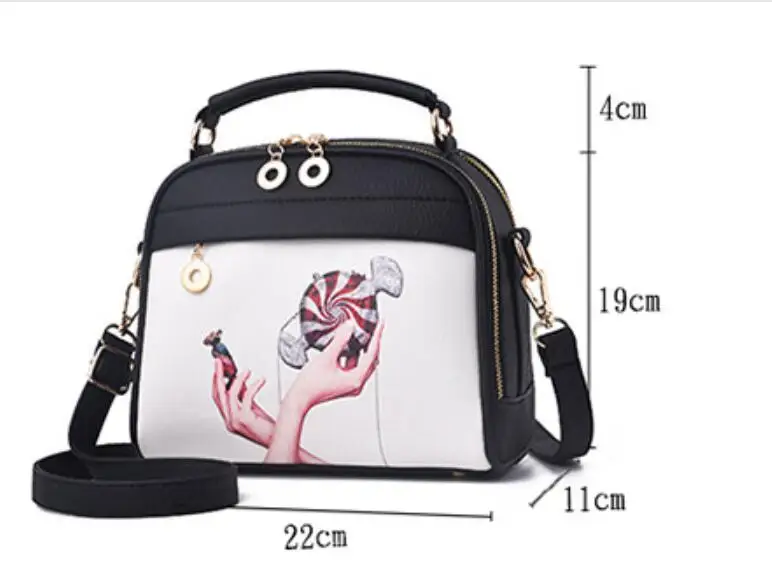 1 piece PU leather candy high heel Lipstick owl printing handbag ladies shoulder messenger bag tote with long belt
1 piece PU leather candy high heel Lipstick owl printing handbag ladies shoulder messenger bag tote with long belt
