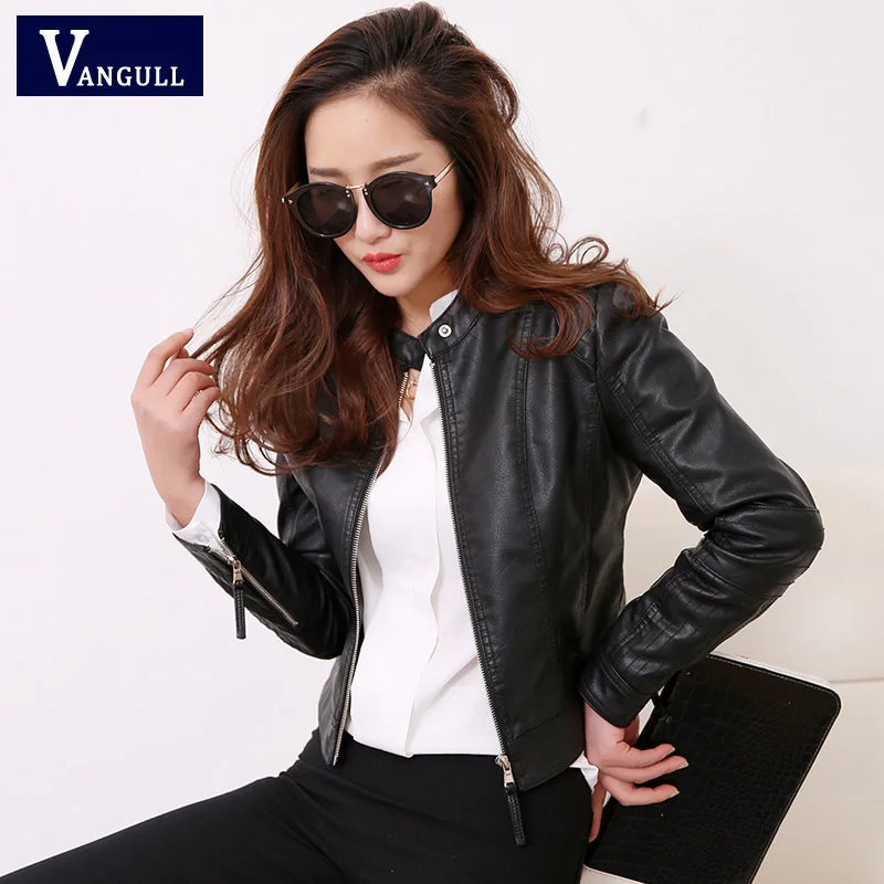 Vangull European Style PU Leather Jacket Women 2021 New Autumn Motorcycle Leather Outwear Women Slim Biker Coat Basic Streetwear
Vangull European Style PU Leather Jacket Women 2021 New Autumn Motorcycle Leather Outwear Women Slim Biker Coat Basic Streetwear