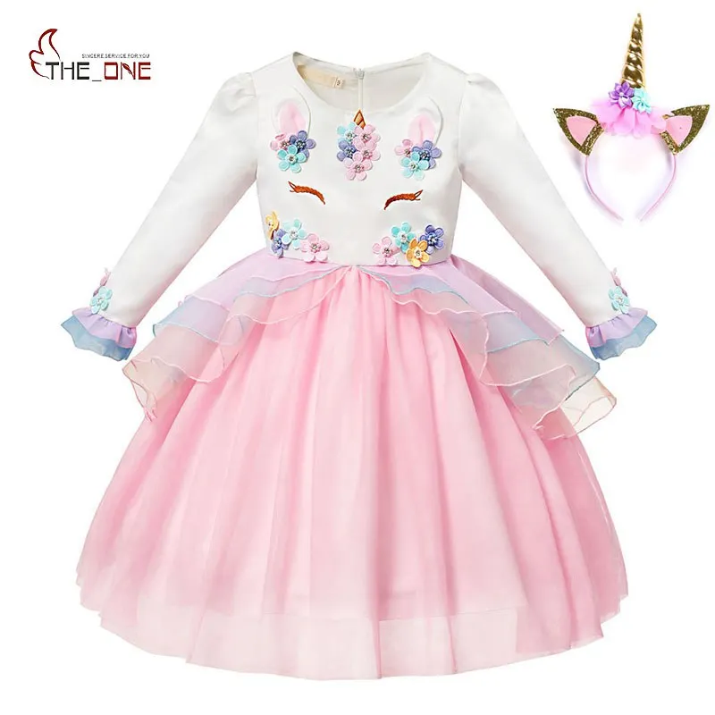 MUABABY Unicorn Princess Dress Girls Long Sleeve Flower Appliques Ball Gown Children Unicornio Wedding Party Costume
MUABABY Unicorn Princess Dress Girls Long Sleeve Flower Appliques Ball Gown Children Unicornio Wedding Party Costume