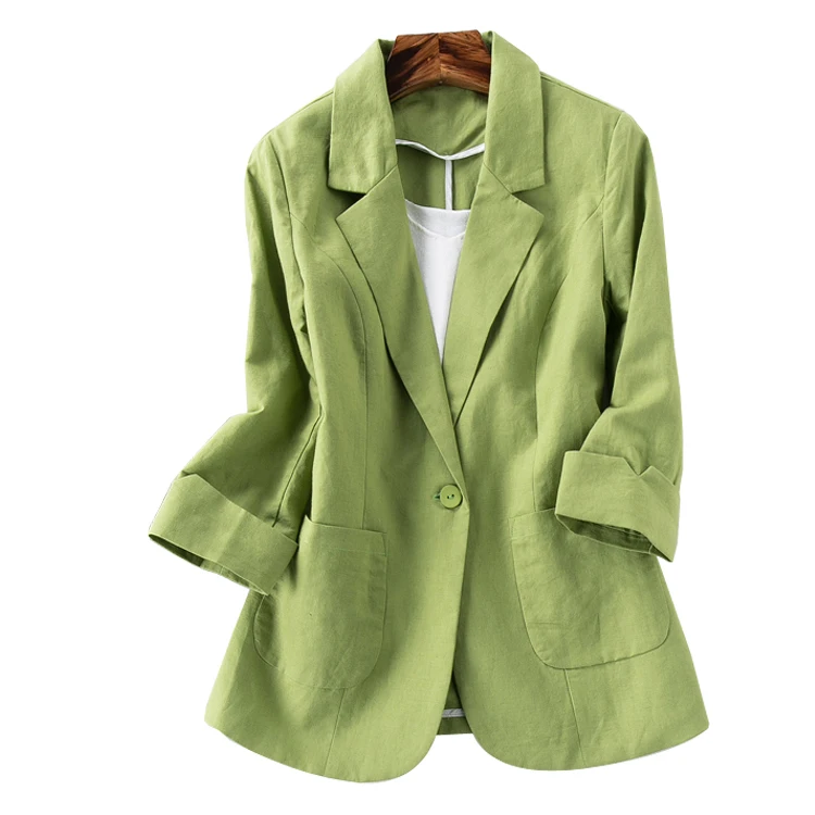 Fashion women's cotton and linen small suit women's jacket autumn spring fashion slim slimming seven-point sleeve short shirt
Fashion women's cotton and linen small suit women's jacket autumn spring fashion slim slimming seven-point sleeve short shirt