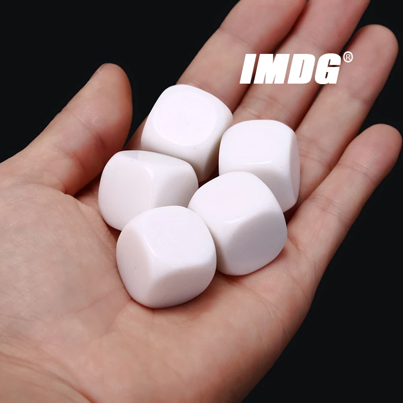 5psc/pack New Acrylic 20mm White Blank Dice Teaching Props Game Accessories Mathematical Tools Rounded Corner
5psc/pack New Acrylic 20mm White Blank Dice Teaching Props Game Accessories Mathematical Tools Rounded Corner