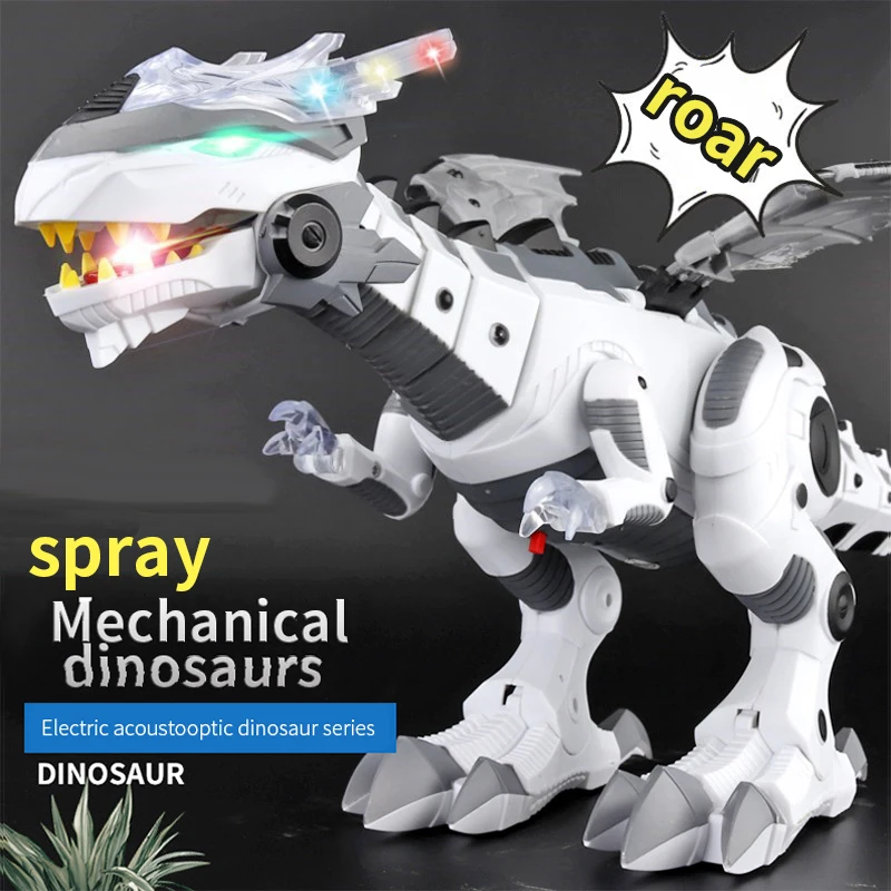 Mechanical Spray Dinosaur Electric Light Spitfire Dragon Simulation Science Model Toy | Игрушки и хобби