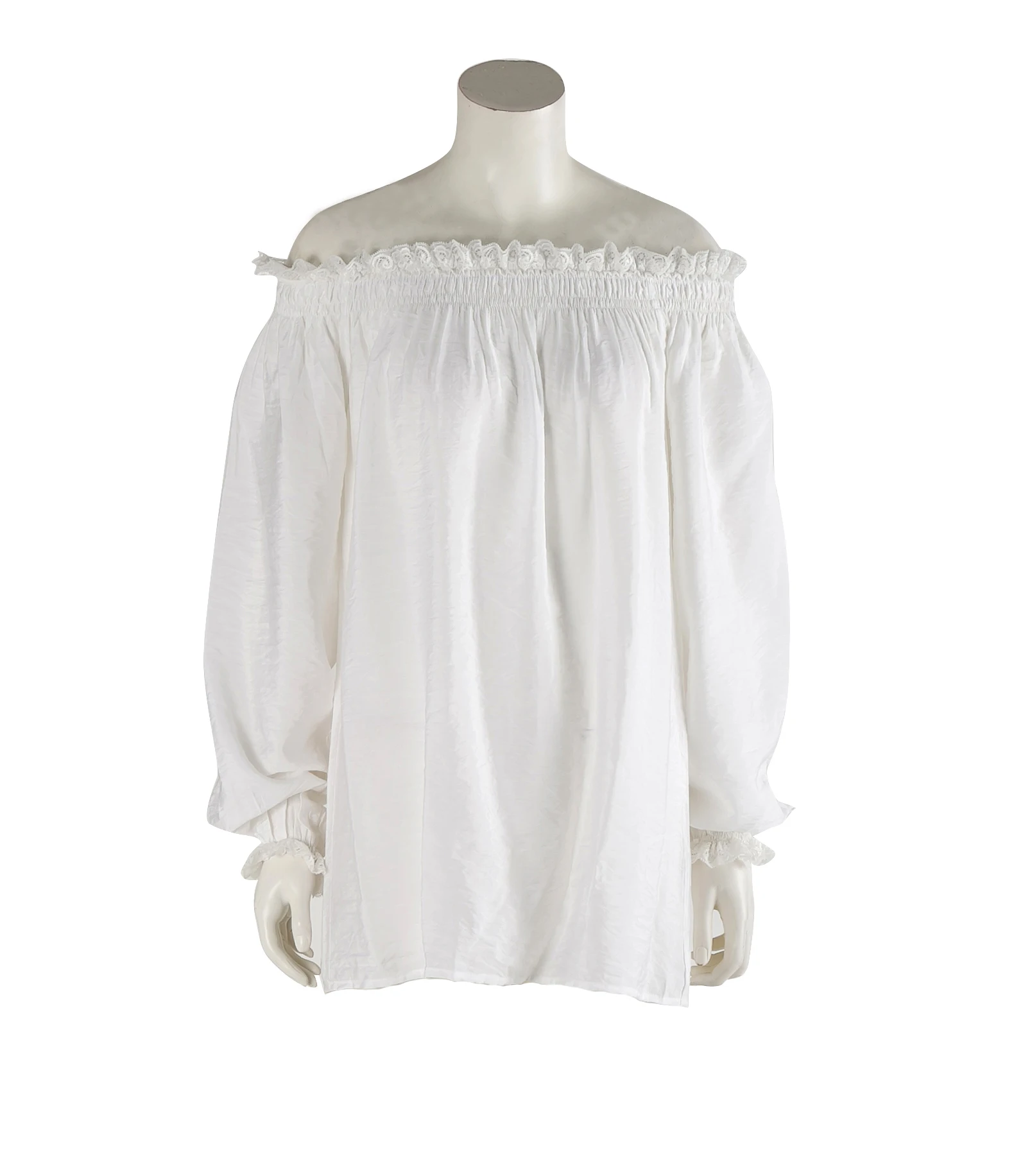 Women Casual Brand White Lace Tops European Style Large Size Long Sleeve Off The Shoulder Shirts Loose Elastic Ruffle Blouses
Women Casual Brand White Lace Tops European Style Large Size Long Sleeve Off The Shoulder Shirts Loose Elastic Ruffle Blouses