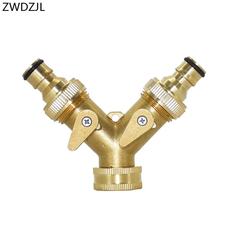 Brass garden tap Irrigation 2 way tap Irrigation valve Hose Pipe Splitter 2 Way Quick connector adapter Female thread G3/4 1pcs
Brass garden tap Irrigation 2 way tap Irrigation valve Hose Pipe Splitter 2 Way Quick connector adapter Female thread G3/4 1pcs