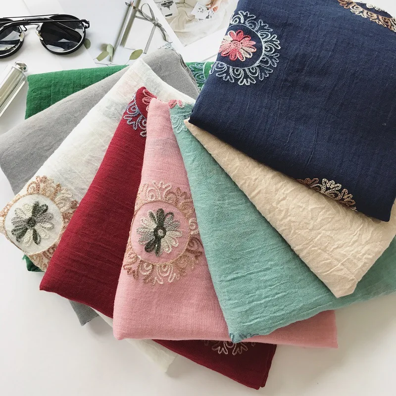 8 Colors Plain Embroidered Viscose Shawl Scarf Summer Travel Seaside Holiday Sunscreen Scarves Wrap Foulard Hijab Muslim Sjaal
8 Colors Plain Embroidered Viscose Shawl Scarf Summer Travel Seaside Holiday Sunscreen Scarves Wrap Foulard Hijab Muslim Sjaal