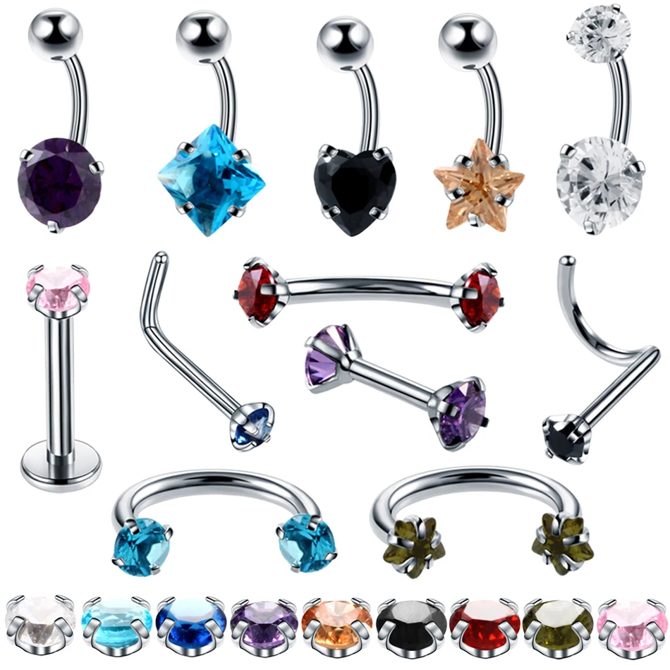 9pcs/lot Steel Eyebrow Nose Labret Rings Ombligo Piercing Gems Conch Helix Ear Septum Lobe Tragus Earring Piercing Body Jewelry
9pcs/lot Steel Eyebrow Nose Labret Rings Ombligo Piercing Gems Conch Helix Ear Septum Lobe Tragus Earring Piercing Body Jewelry