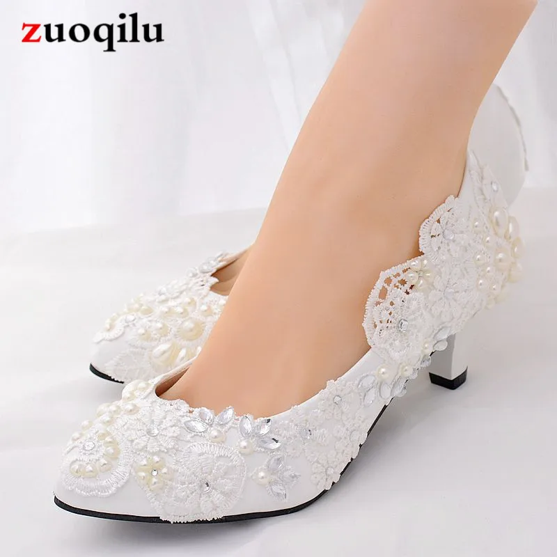 Classice white Lace rhinestone pearl wedding shoes woman pumps women shoes high heels low bridal shoes female shoes #65
Classice white Lace rhinestone pearl wedding shoes woman pumps women shoes high heels low bridal shoes female shoes #65