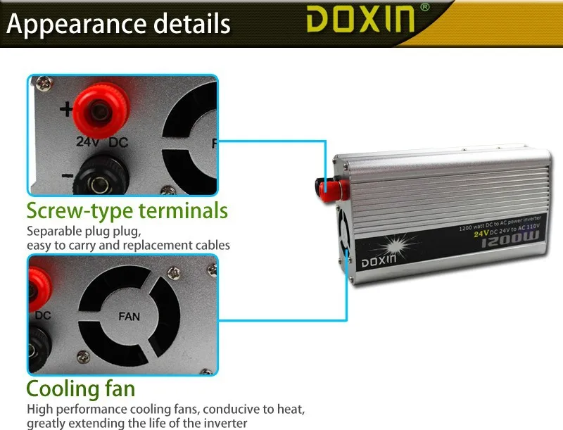 24V to 220V/ Power Inverter 12V to 220V/ sliver Car Car inverter 1200W 12V to 110V/ Car
24V to 220V/ Power Inverter 12V to 220V/ sliver Car Car inverter 1200W 12V to 110V/ Car
