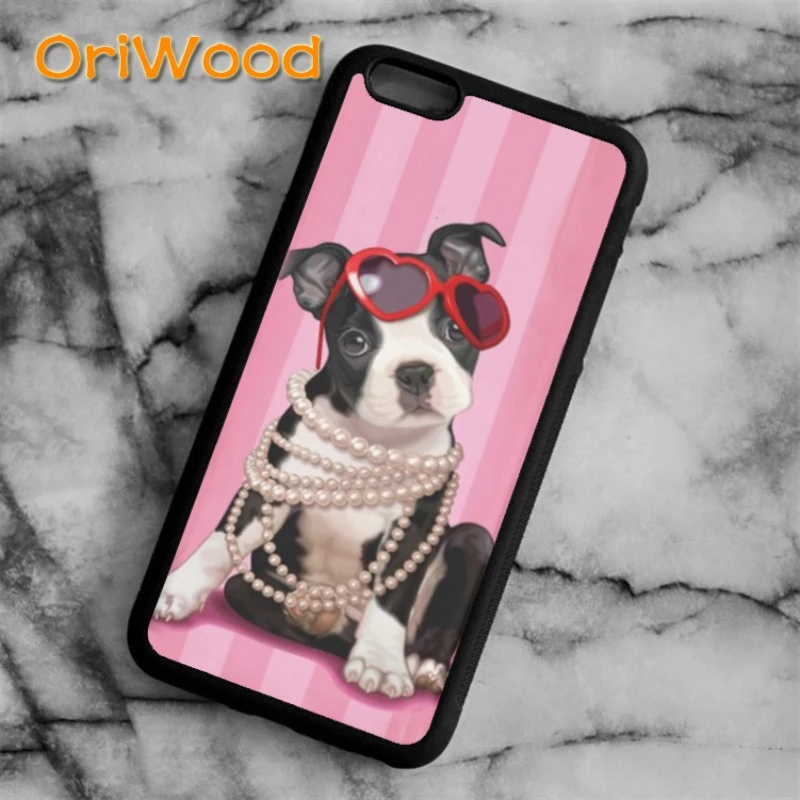 Чехол OriWood Valentine Boston Terrier для iPhone 5 6s 7 8 plus X XR XS 11 12 pro max Samsung Galaxy S7 edge S8 S9 S10 plus|cover for