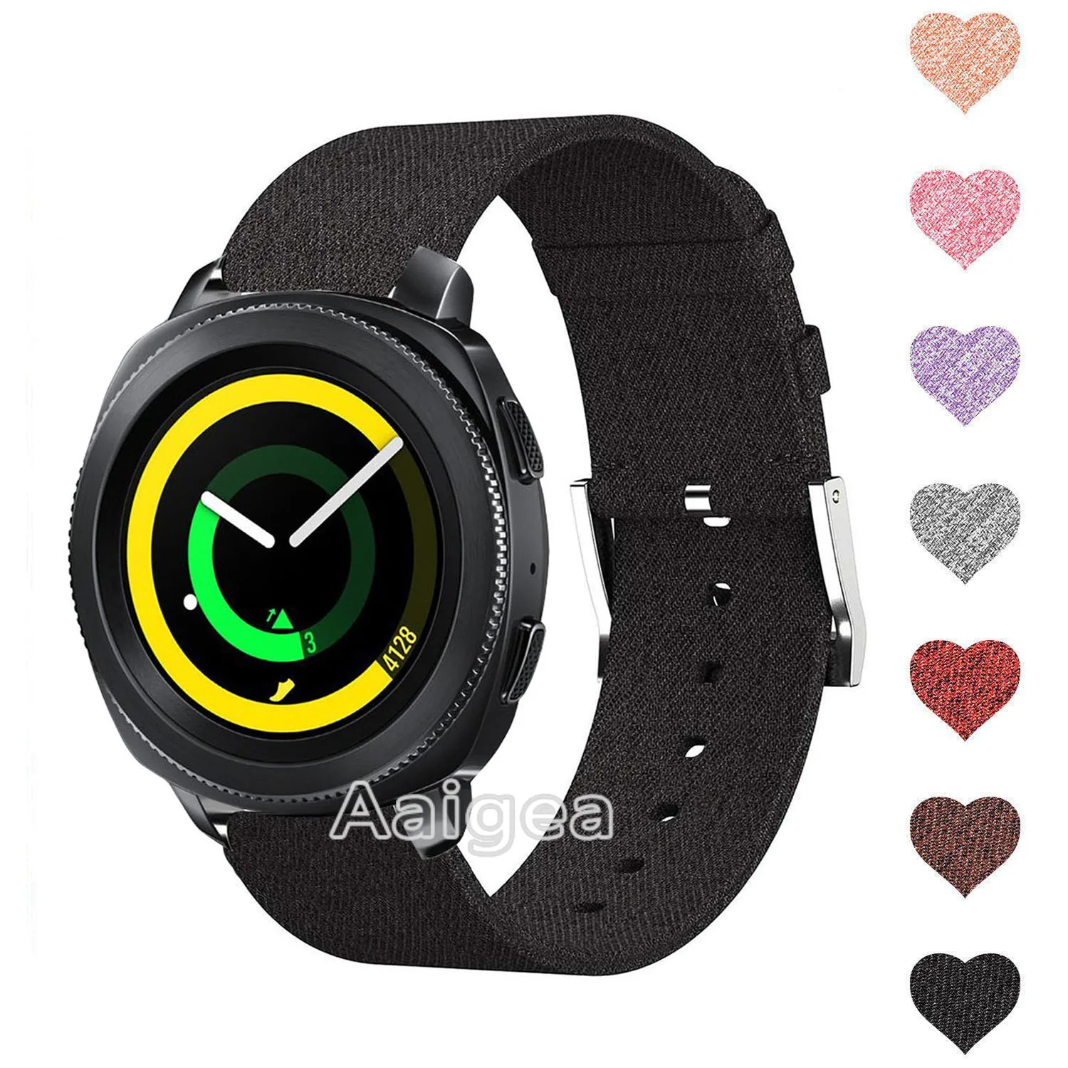 Ремешок из ткани для Samsung Gear Sport S4 сменный нейлоновый браслет смарт часов 20