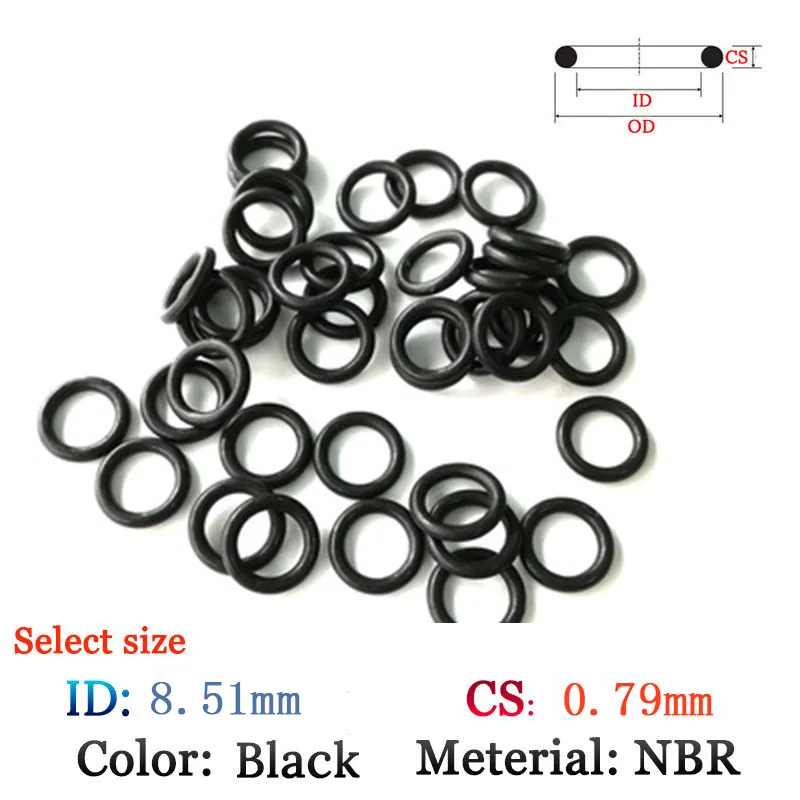 CS0.79 ID8.51mm Fluoro Rubber O-Ring Washer Seals Plastic gasket Silicone ring film oil and water seal gasket NBR material
CS0.79 ID8.51mm Fluoro Rubber O-Ring Washer Seals Plastic gasket Silicone ring film oil and water seal gasket NBR material