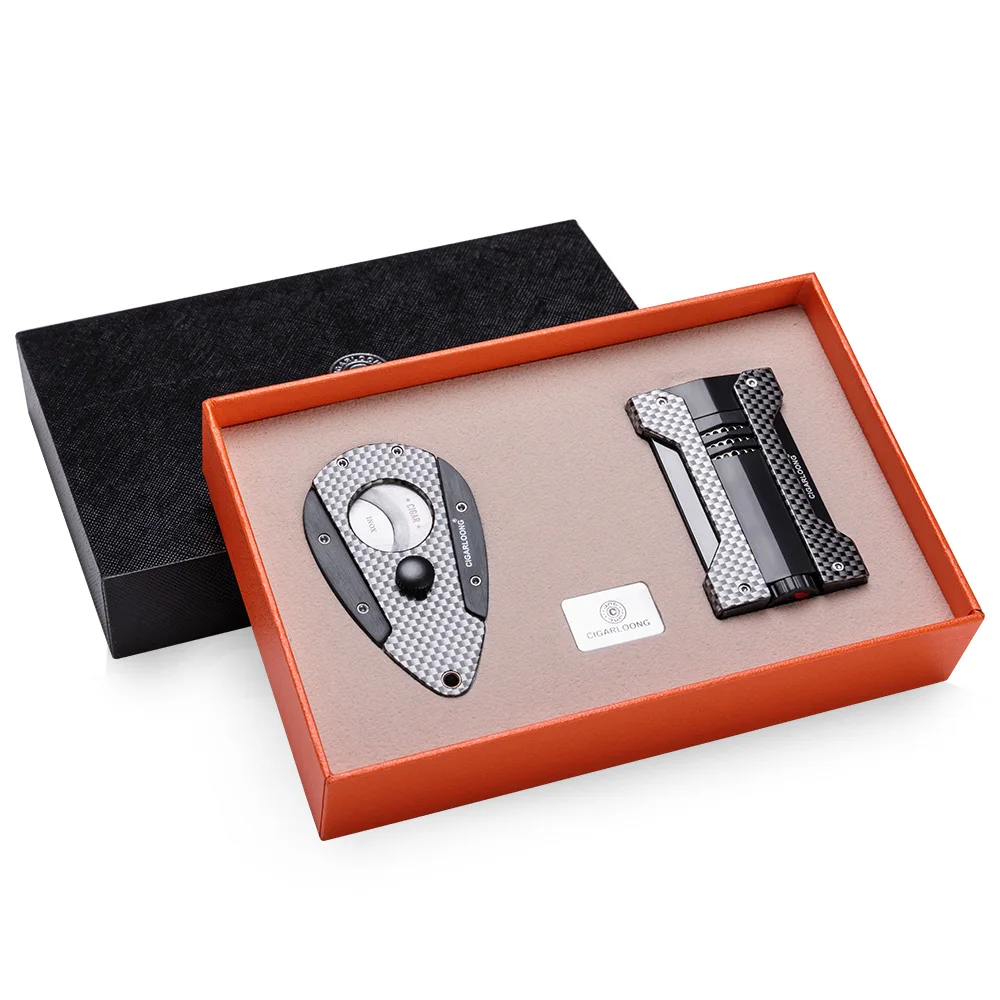 Metal Cigar Set 1 Torch Jet Flame Lighter Cigar Cigarette Accessories W/Stainless Steel Blade Cutter Smoking Gift Set
Metal Cigar Set 1 Torch Jet Flame Lighter Cigar Cigarette Accessories W/Stainless Steel Blade Cutter Smoking Gift Set