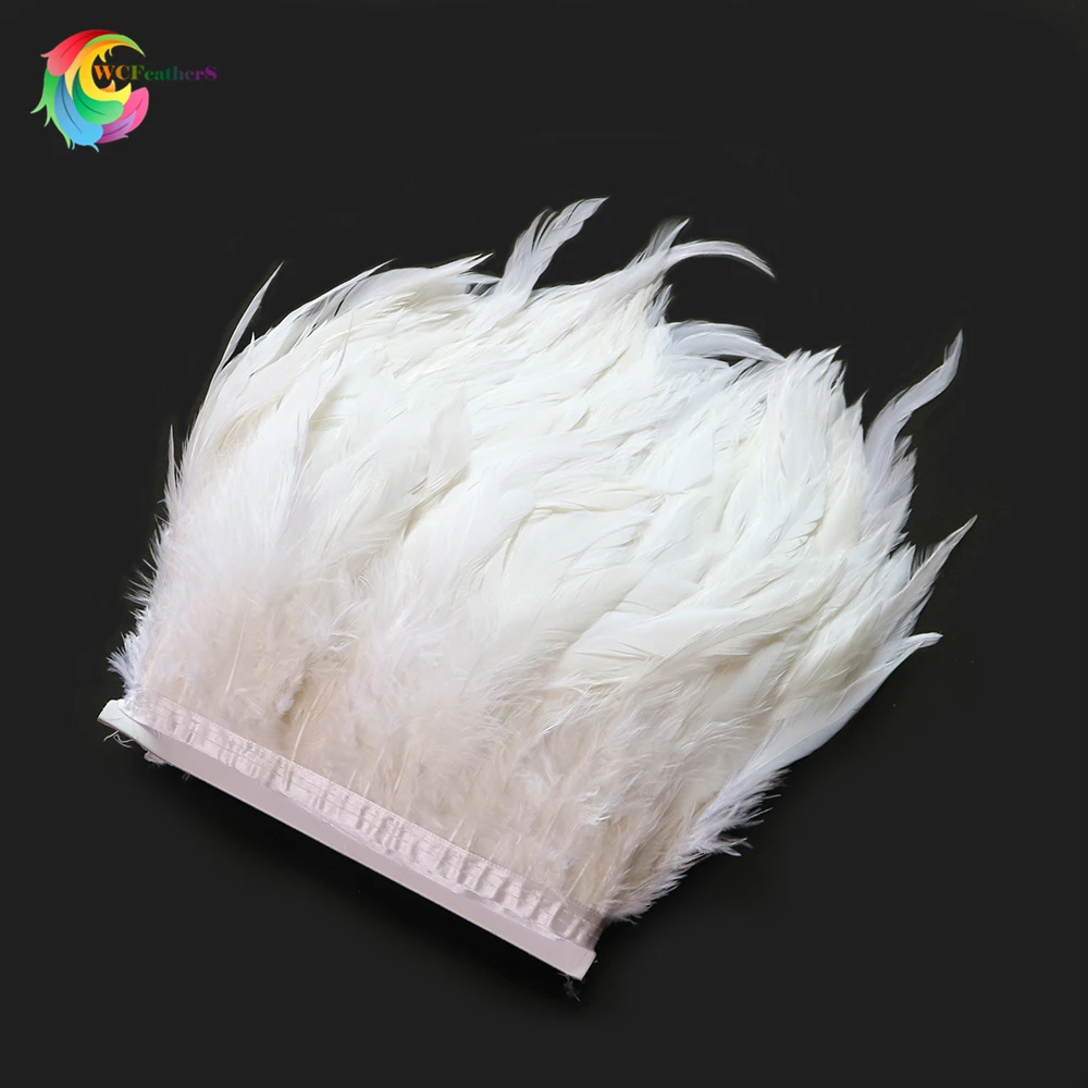 Wholesale elegant white rooster feather trims width 6-8 inches Chicken feather ribbon for Wedding Carnival Clothing Decoration
Wholesale elegant white rooster feather trims width 6-8 inches Chicken feather ribbon for Wedding Carnival Clothing Decoration