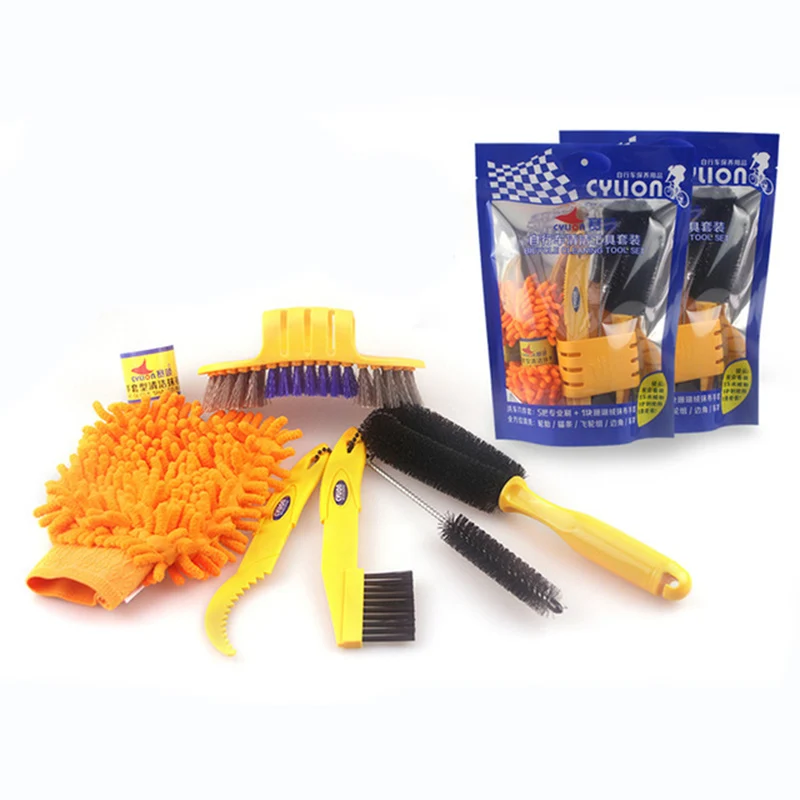6 pcs/lot Bicycle Chain Cleaner Cycling Cleaning Tire Brushes Tool Kits set MTB Road Bike Clean Gloves Bicycle Cleaing Kit R0183
6 pcs/lot Bicycle Chain Cleaner Cycling Cleaning Tire Brushes Tool Kits set MTB Road Bike Clean Gloves Bicycle Cleaing Kit R0183
